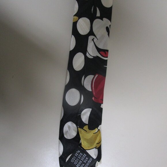 Mickey & Co Disney Gothenberg Sweden Atlas Design Mens Silk Tie Italy Polka Dot - Picture 10 of 10